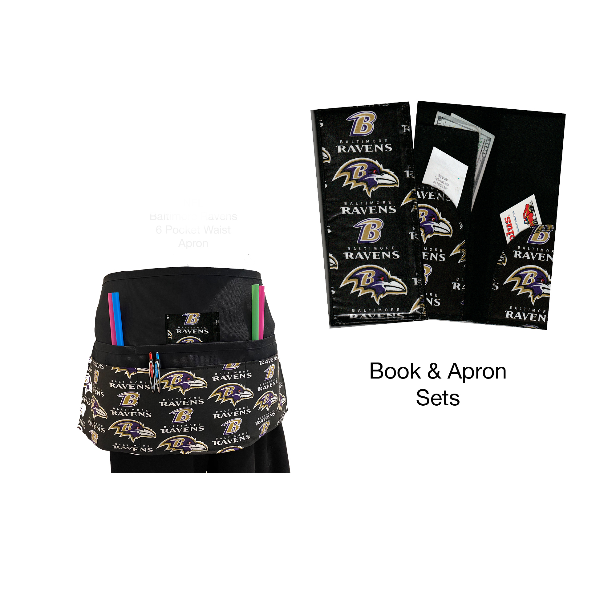 NFL Baltimore Ravens Book & Apron Set NFL Baltimore Ravens Book & Apron Set