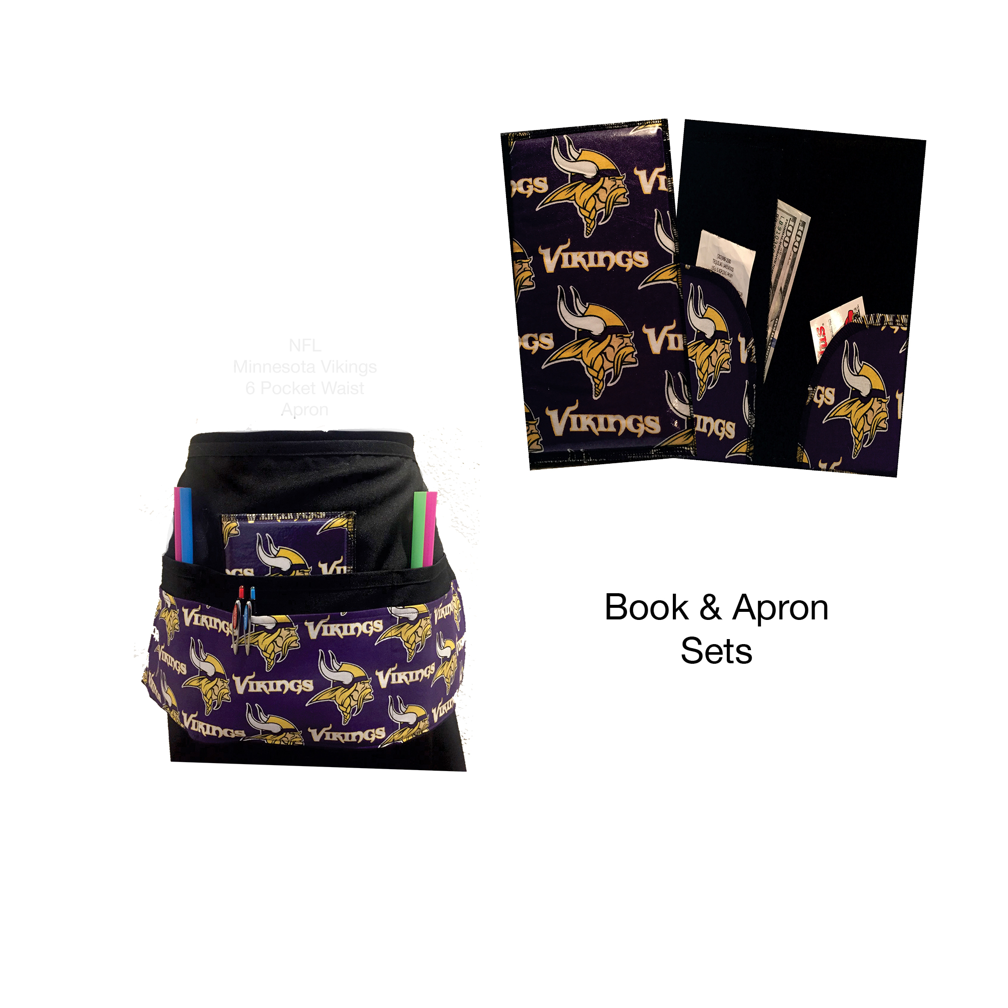 NFL Minnesota Vikings Book & Apron Set NFL Minnesota Vikings Book & Apron Set