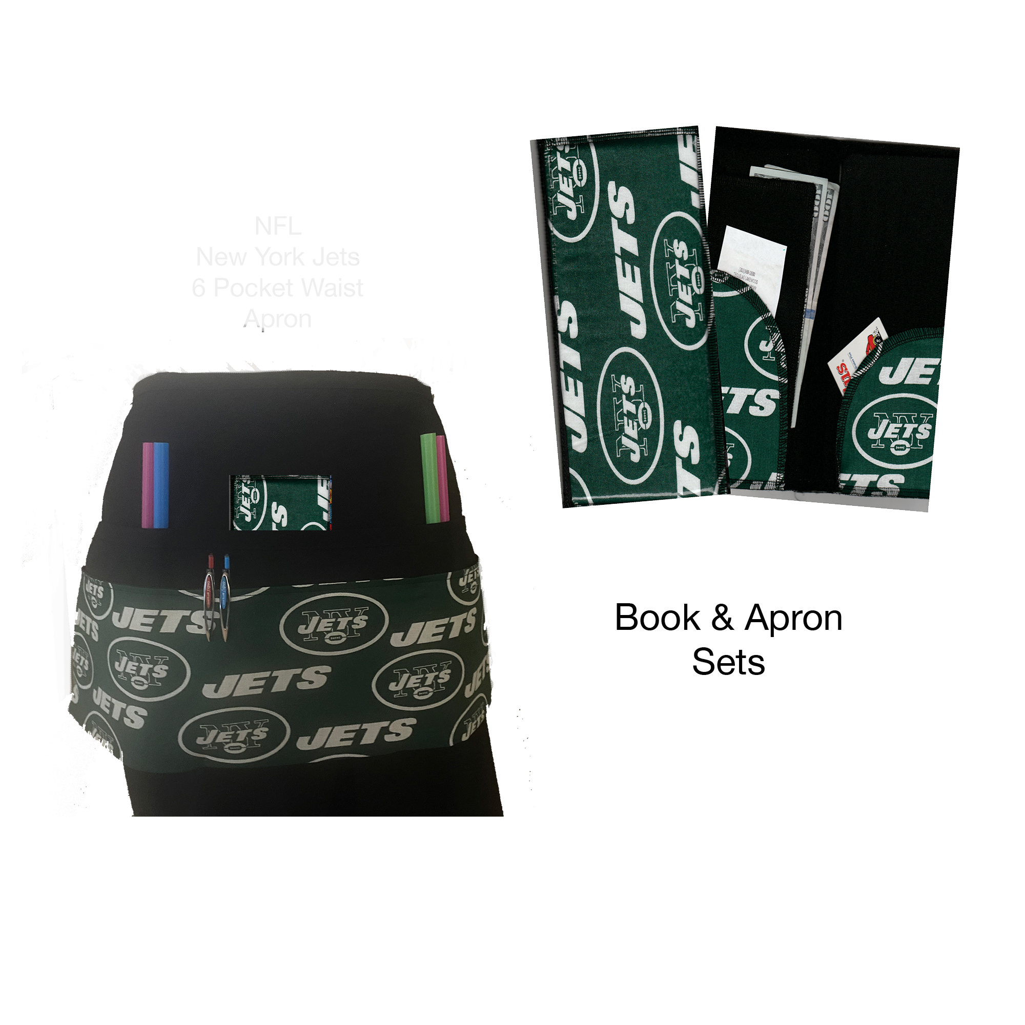 NFL NY Jets Book & Apron Set NFL NY Jets Book & Apron Set