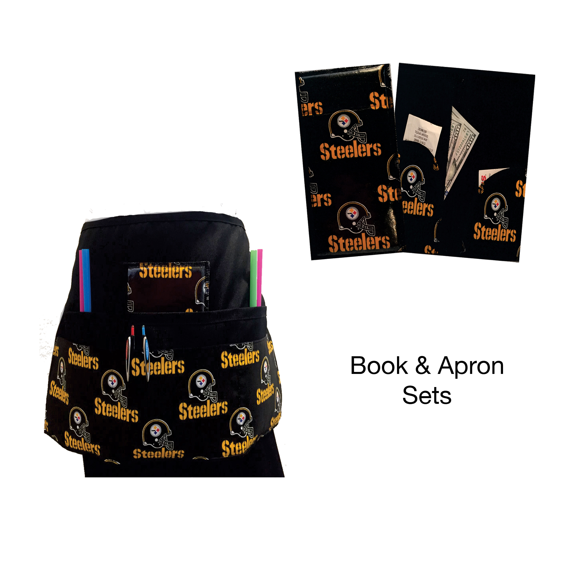 NFL Pittsburgh Steelers Book & Apron Set NFL Pittsburgh Steelers Book & Apron Set