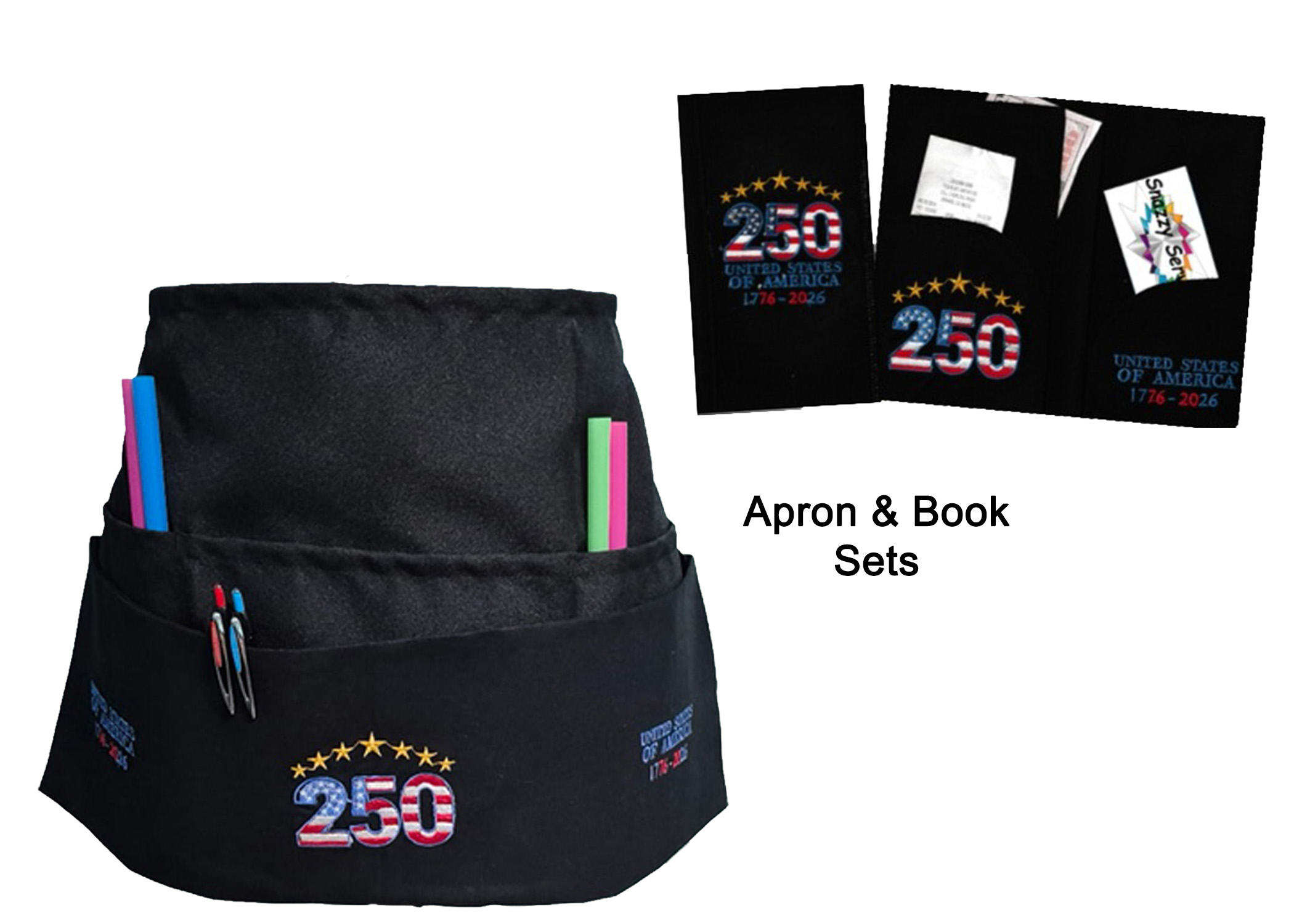 America 250 Stars Book & Apron Set America 250 Stars Book & Apron Set
