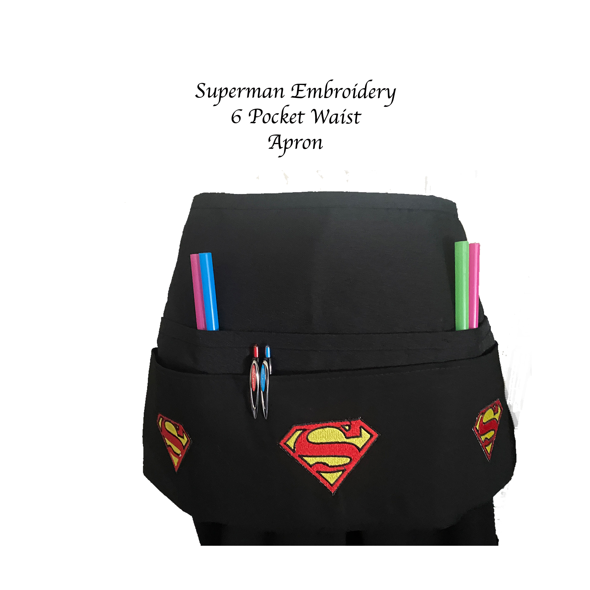 Superman Embroidery Apron Superman Embroidery Apron