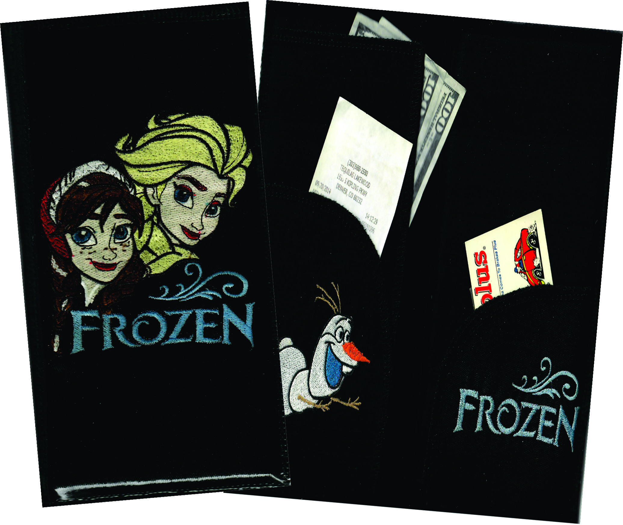Server Wallet / Book Disney Frozen Sisters Embroidery Server Wallet / Book Disney Frozen Sisters Embroidery