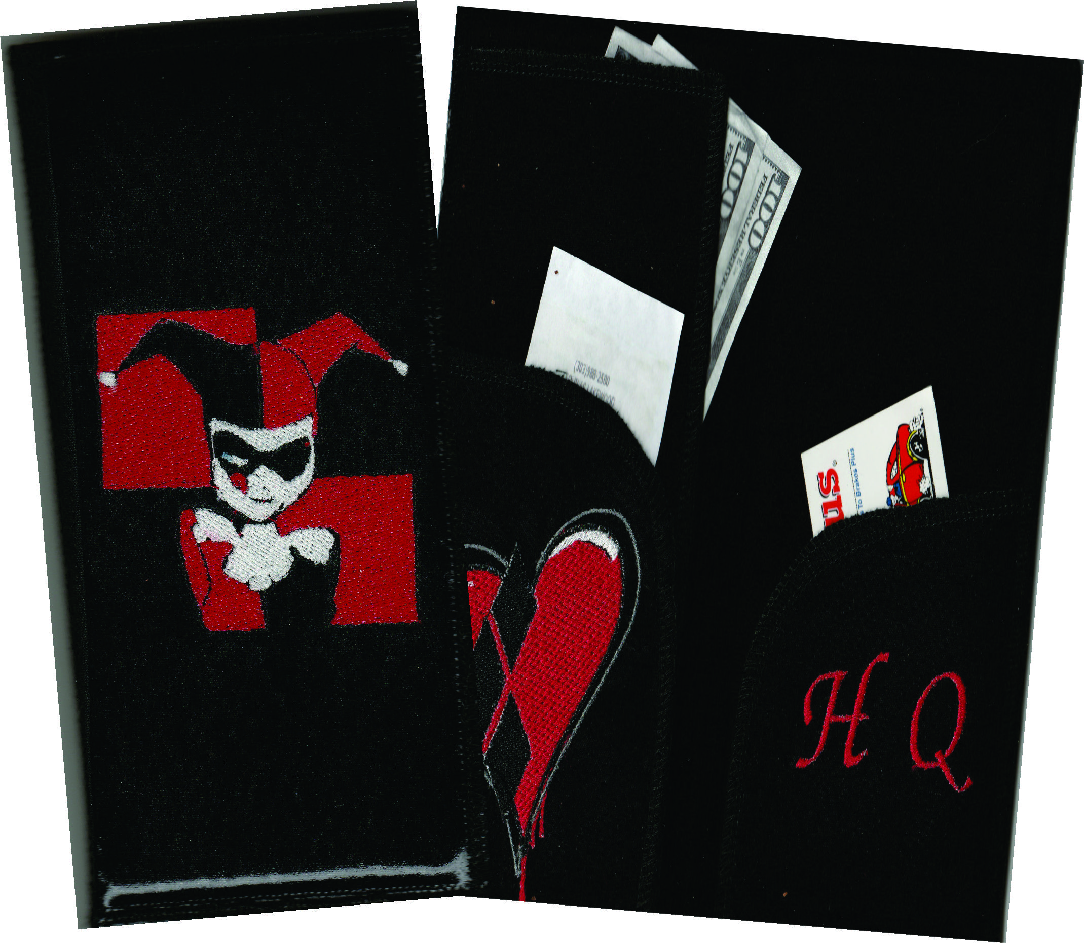 Server Wallet / Book  Harley Quinn Embroidery