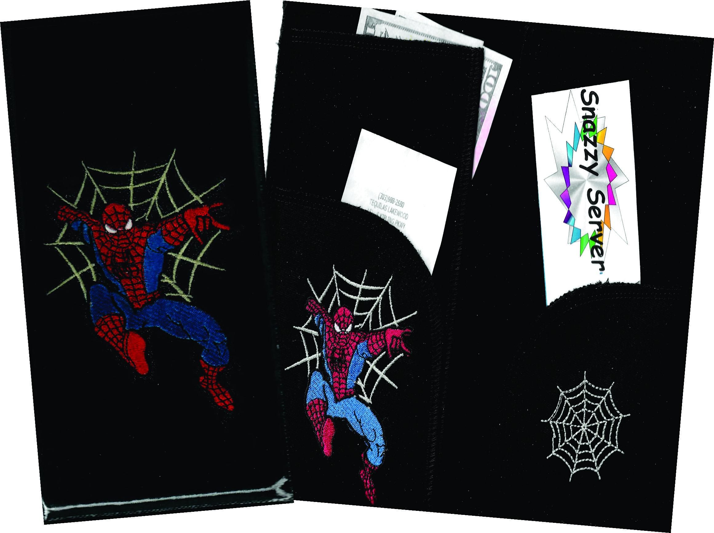 Server Wallet / Book  Spiderman Embroidery